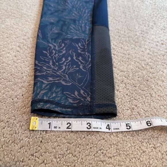 Sweaty Betty Leggings Running Tights Dark Green Botanical Print Active Gym XLP - Picture 8 of 13